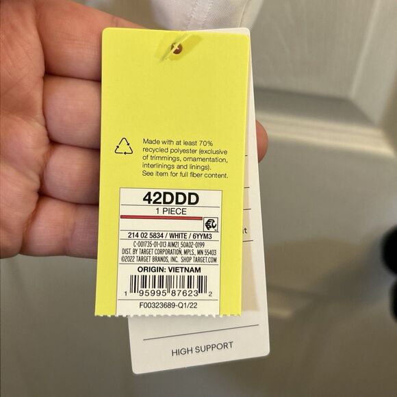 NWT All In Motion High Support Adjustable Wireless Convertible Strap Bra 42DDD - Picture 7 of 16